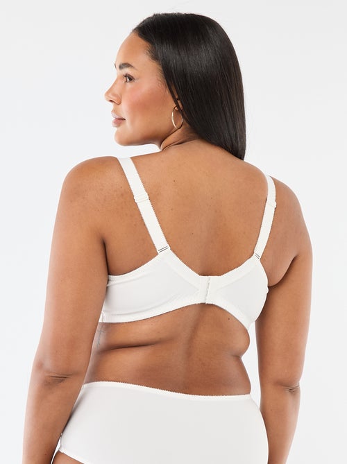 Soutien-gorge corbeille en microfibre côtelée - Kiabi