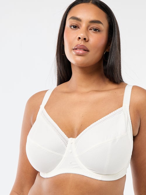 Soutien-gorge corbeille en microfibre côtelée - Kiabi