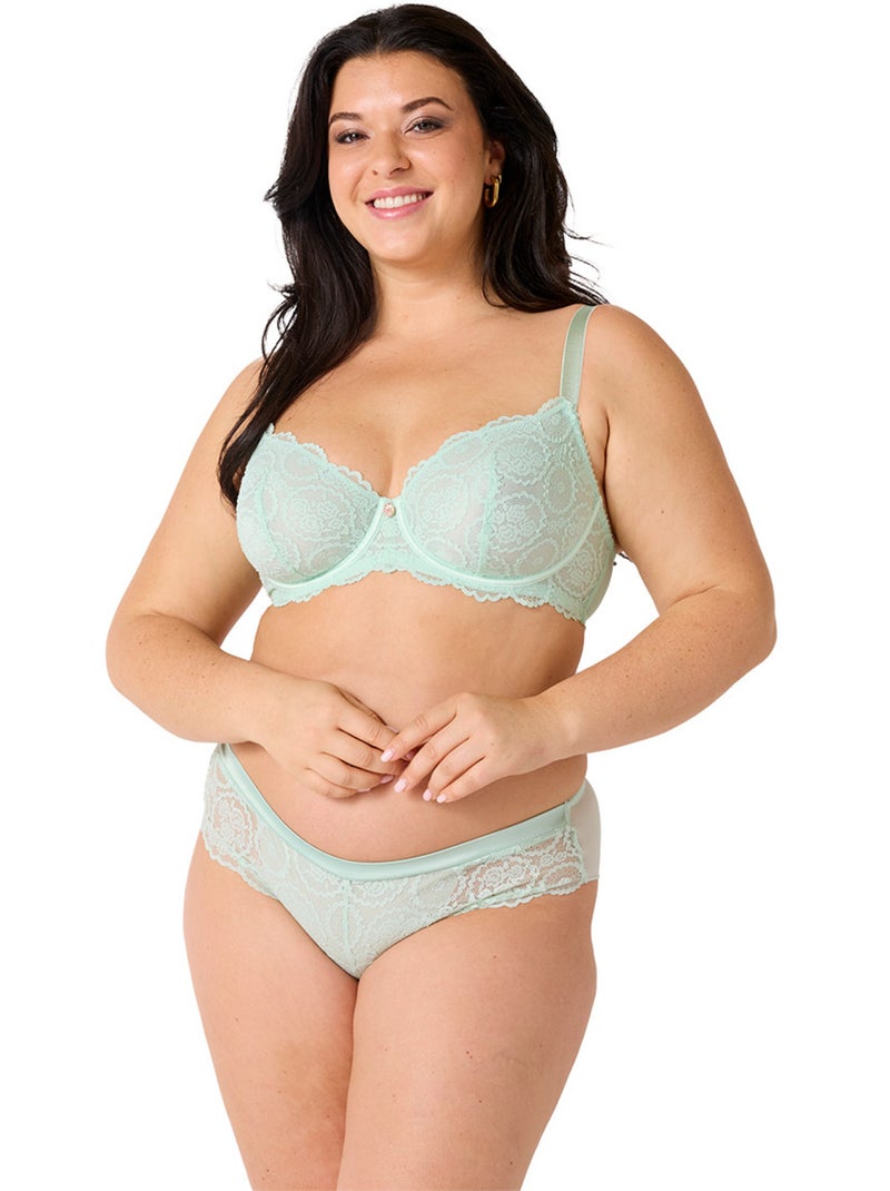 Soutien-gorge corbeille grand maintien BATIFOLAGE - Brigitte Bardot Lingerie Vert - Kiabi