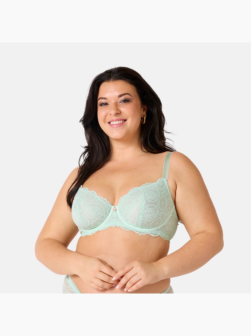 Soutien-gorge corbeille grand maintien BATIFOLAGE - Brigitte Bardot Lingerie Vert - Kiabi