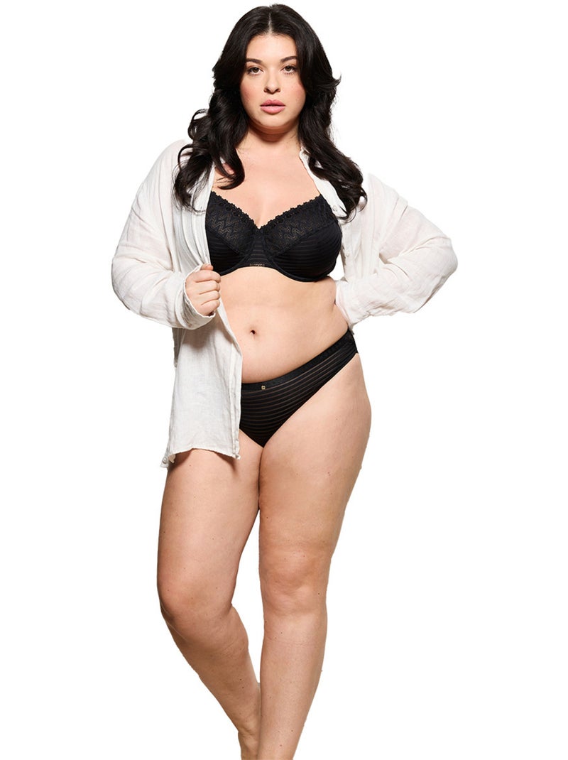 Soutien-gorge corbeille grand maintien CELIA - Morgan Lingerie Noir - Kiabi