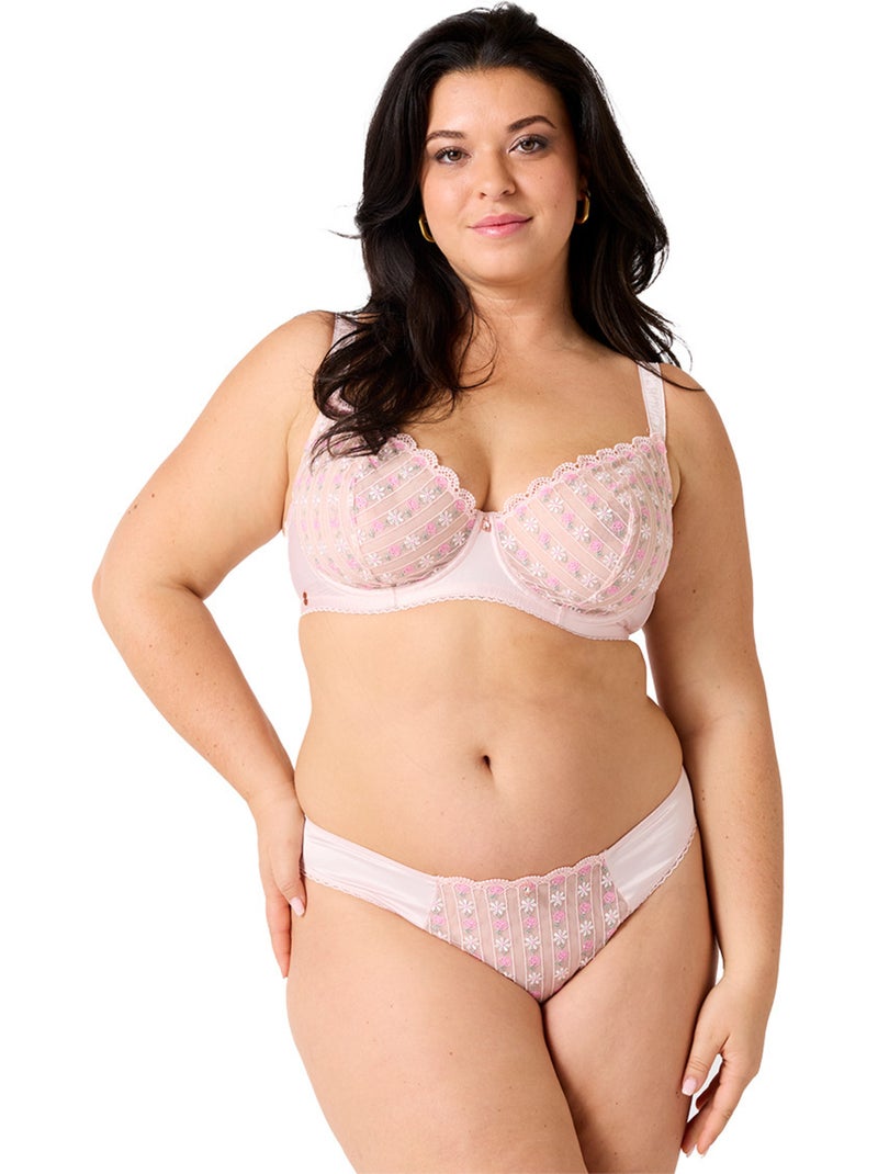 Soutien-gorge corbeille grand maintien FEERIQUE - Brigitte Bardot Lingerie Rose - Kiabi