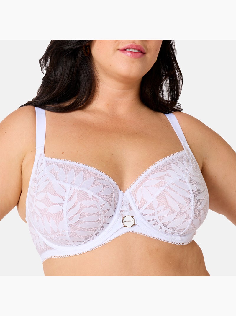 Soutien-gorge corbeille grand maintien LINA - Morgan Lingerie Blanc - Kiabi