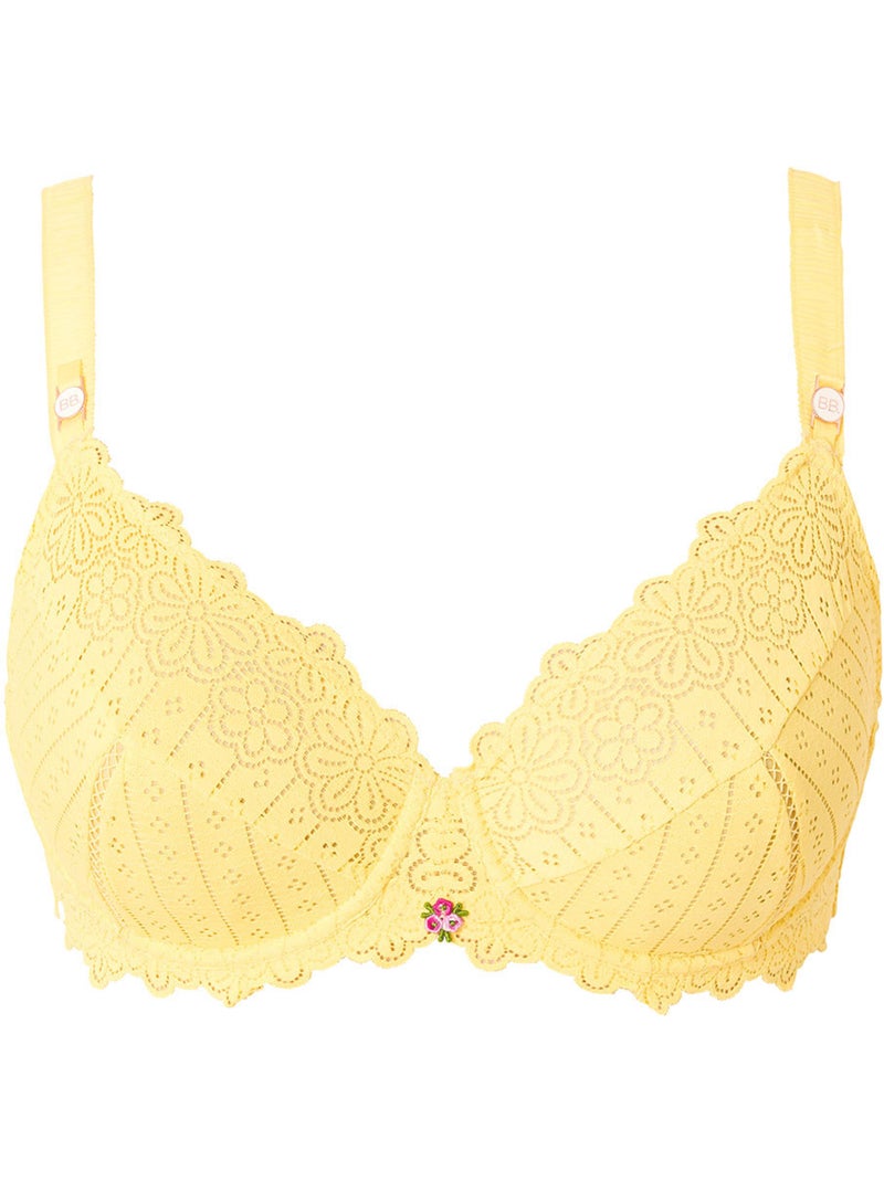 Soutien-gorge corbeille grand maintien POETESSE - Brigitte Bardot Lingerie Jaune - Kiabi