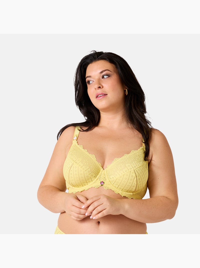 Soutien-gorge corbeille grand maintien POETESSE - Brigitte Bardot Lingerie Jaune - Kiabi