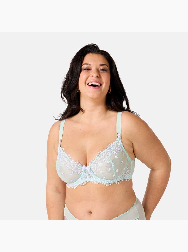 Soutien-gorge corbeille grand maintien SENSIBLE - Brigitte Bardot Lingerie Vert - Kiabi