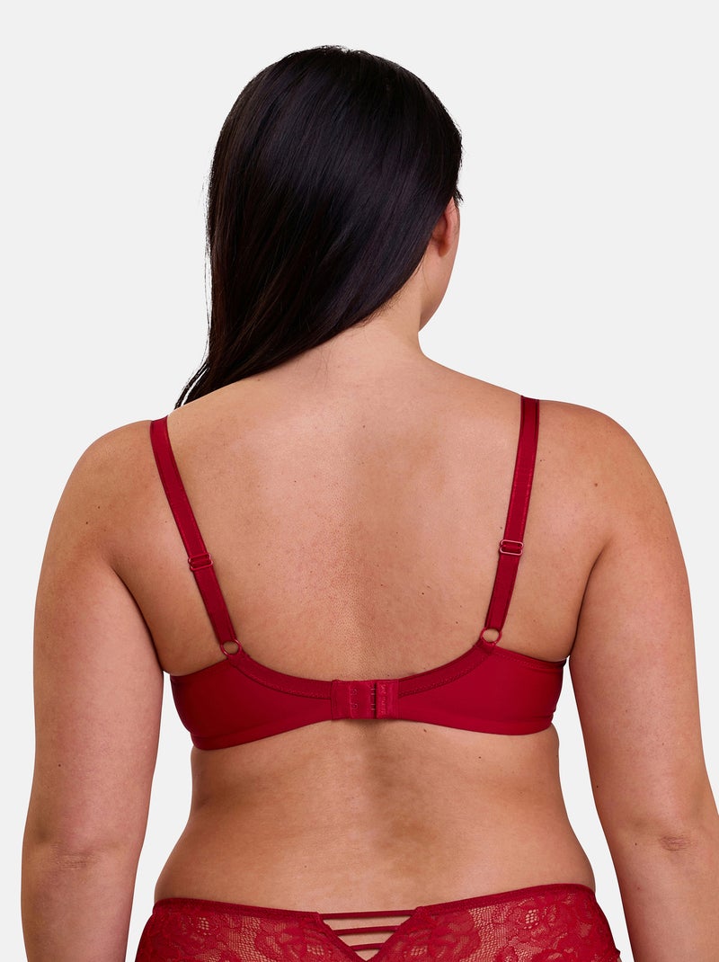 Soutien-gorge corbeille Lily Sans Complexe Rouge grenat - Kiabi