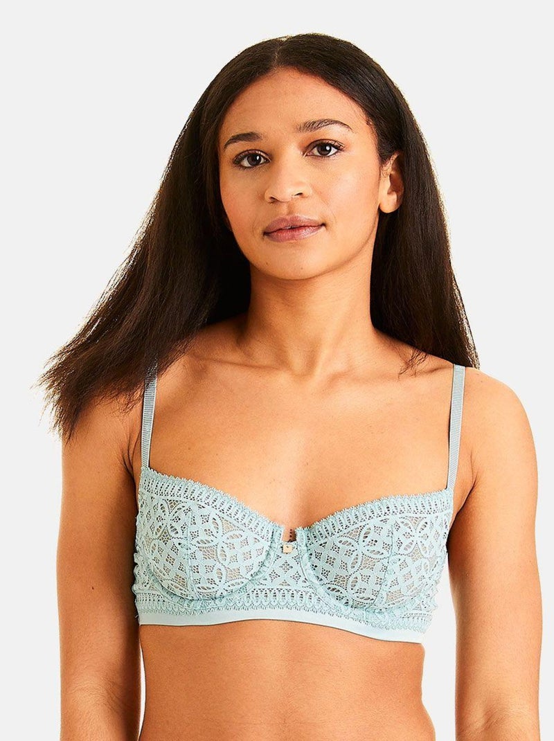 Soutien-gorge corbeille MADELEINE - Camille Cerf & Pomm'Poire Vert - Kiabi
