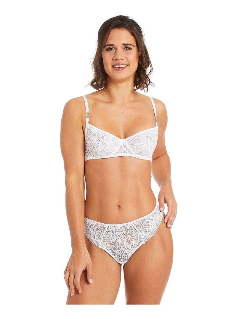 Soutien-gorge corbeille ROULOTTE - Pomm'Poire Blanc - Kiabi
