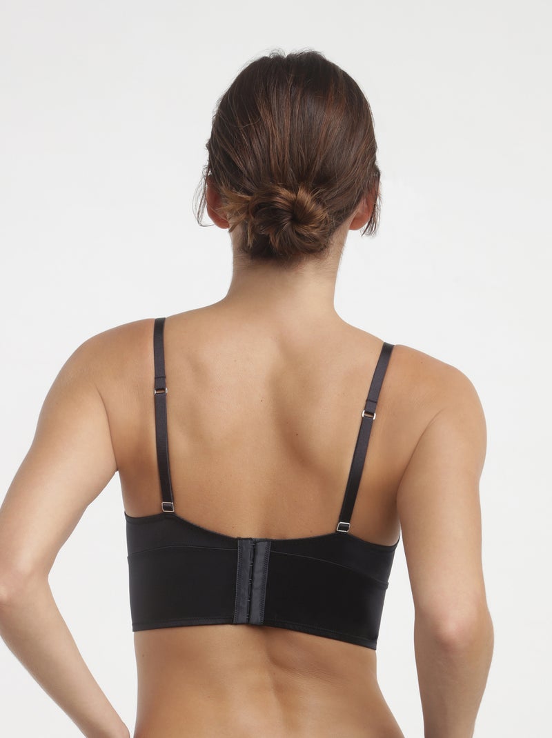 Soutien-gorge corbeille triangle satinée Dim Cheri Gris foncé - Kiabi