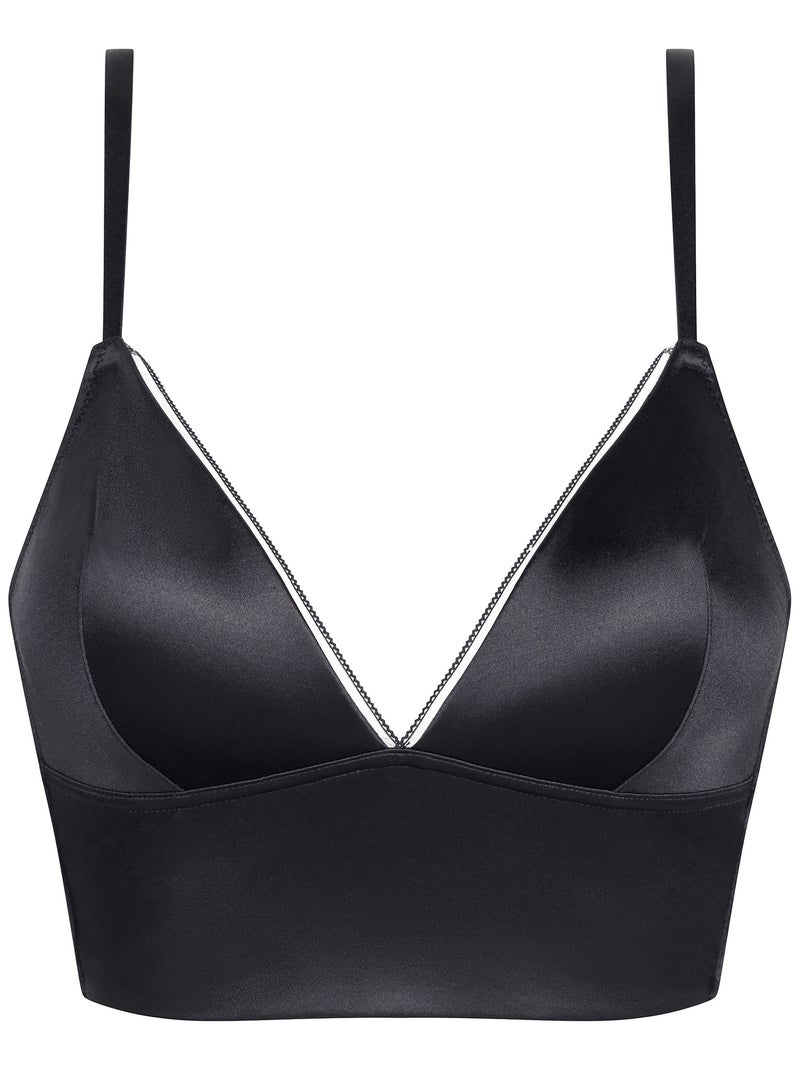 Soutien-gorge corbeille triangle satinée Dim Cheri Gris foncé - Kiabi
