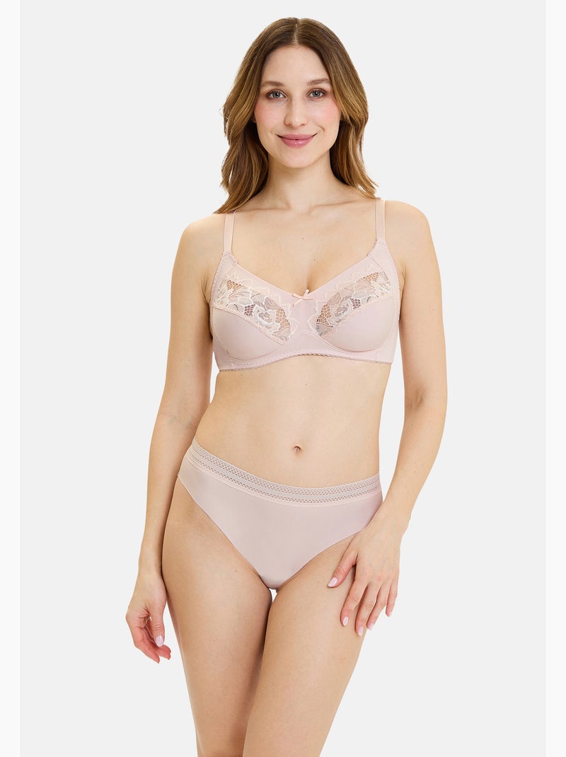 Soutien-gorge coton d'arum sans complexe lingerie Rose pâle - Kiabi