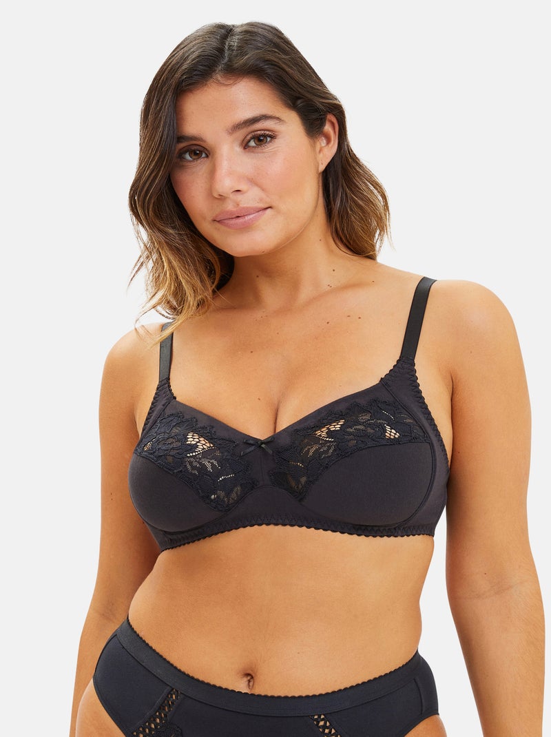 Soutien-gorge Coton D'Arum Sans Complexe Noir - Kiabi