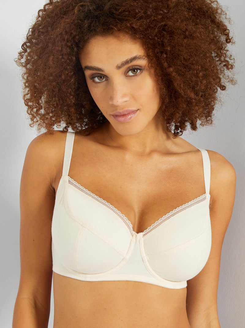 Soutien-gorge coton D&E BEIGE - Kiabi