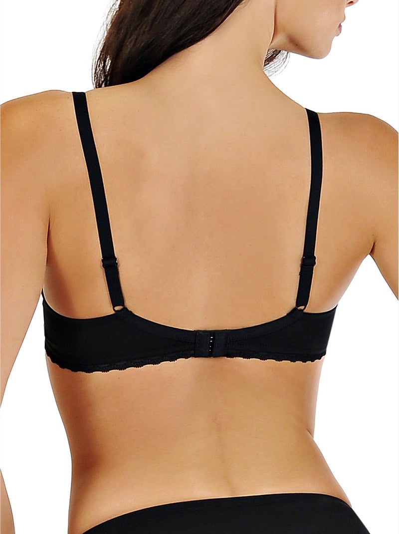 Soutien-gorge coton préformé Anja Noir - Kiabi