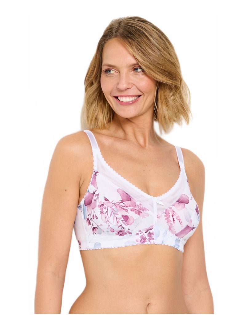 Soutien-gorge coton sans armatures maintien Multicolore - Kiabi