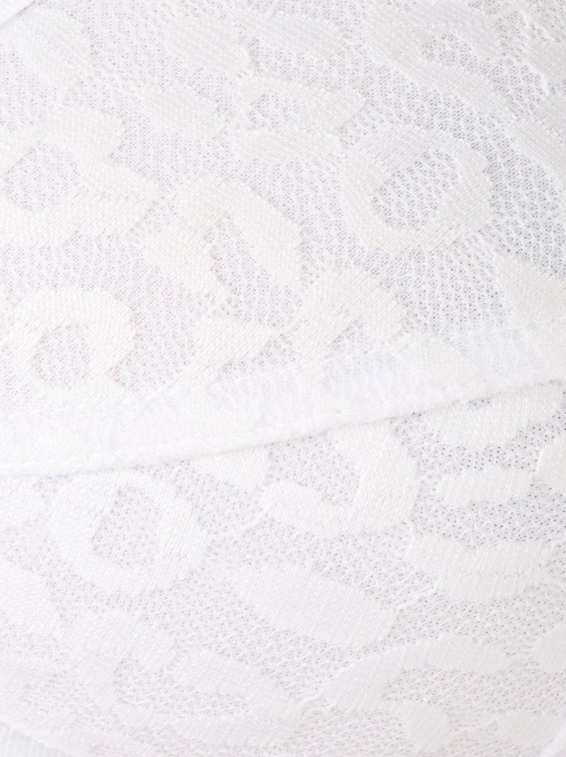 Soutien-gorge croisé grand maintien sans armatures - Damart Blanc - Kiabi