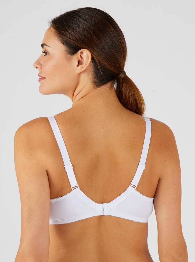 Soutien-gorge croisé sans armatures, grand maintien - Damart Blanc - Kiabi