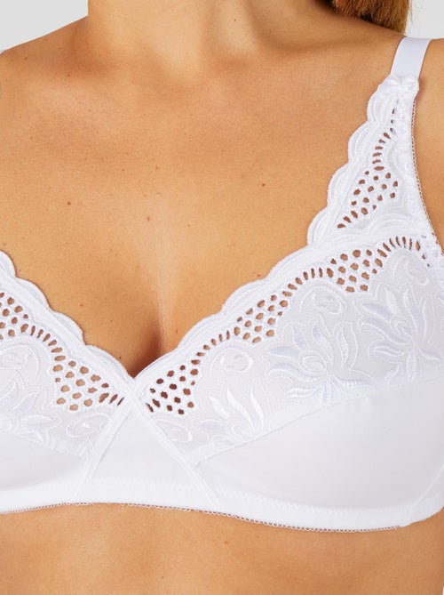 Soutien-gorge croisé sans armatures, grand maintien - Damart - Kiabi