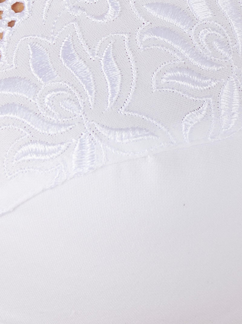 Soutien-gorge croisé sans armatures, grand maintien - Damart Blanc - Kiabi
