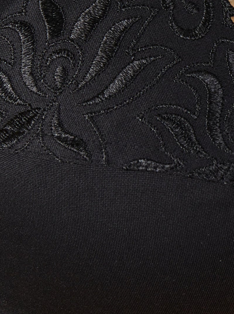 Soutien-gorge croisé sans armatures, grand maintien - Damart Noir - Kiabi