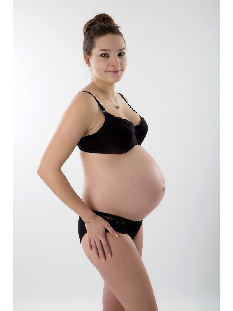 Soutien-gorge d'allaitement à armatures souples CAROLINE 'Bogema' Noir - Kiabi