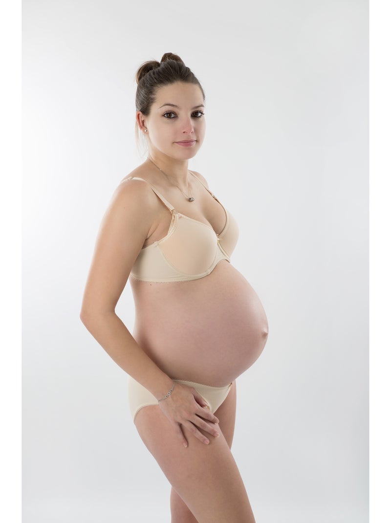 Soutien-gorge d'allaitement armatures souples ANGÉLIQUE 'Bogema' Beige - Kiabi