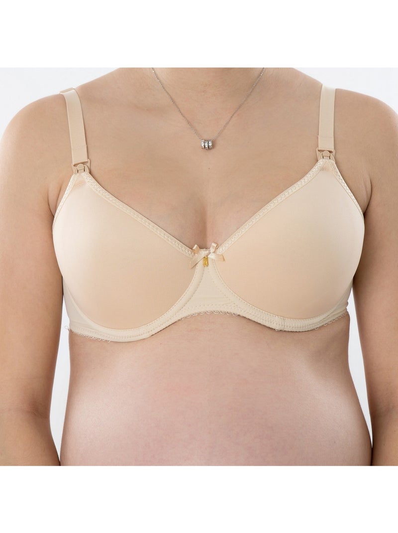 Soutien-gorge d'allaitement armatures souples ANGÉLIQUE 'Bogema' Beige - Kiabi