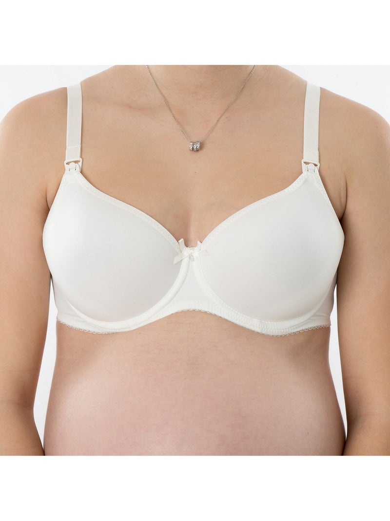 Soutien-gorge d'allaitement armatures souples ANGÉLIQUE 'Bogema' Blanc cassé - Kiabi