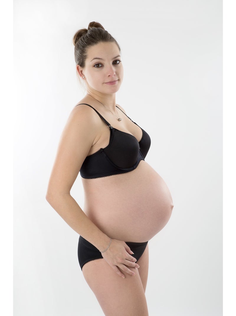 Soutien-gorge d'allaitement armatures souples ANGÉLIQUE 'Bogema' Noir - Kiabi