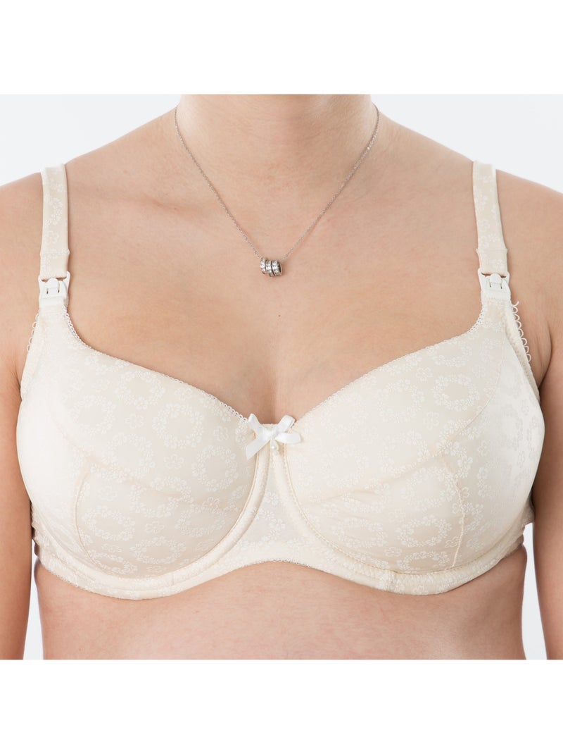 Soutien-gorge d'allaitement armatures souples EMILIE 'Bogema' Beige clair - Kiabi