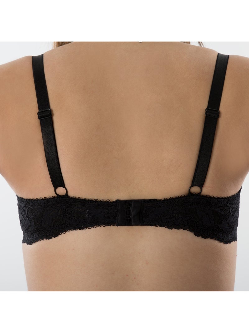 Soutien-gorge d'allaitement armatures souples INGRID 'Bogema' Noir Blanc - Kiabi