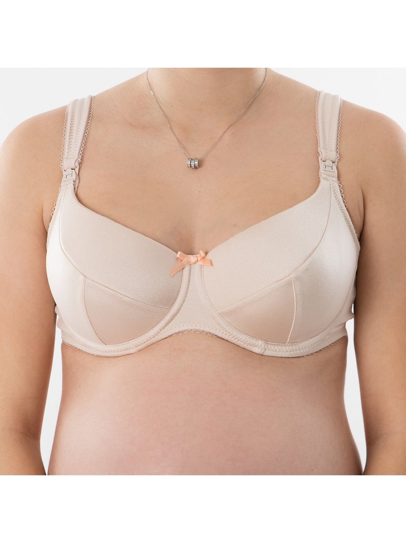 Soutien-gorge d'allaitement armatures souples ROSE DE THE 'Bogema' Rose pâle - Kiabi