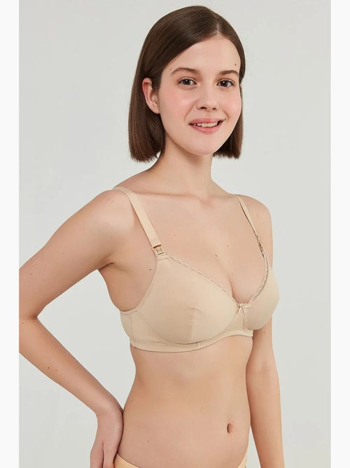 Soutien-gorge d’allaitement en maille à bretelles réglables penti - Kiabi Soutien-gorge d’allaitement en maille à bretelles réglables penti - Kiabi