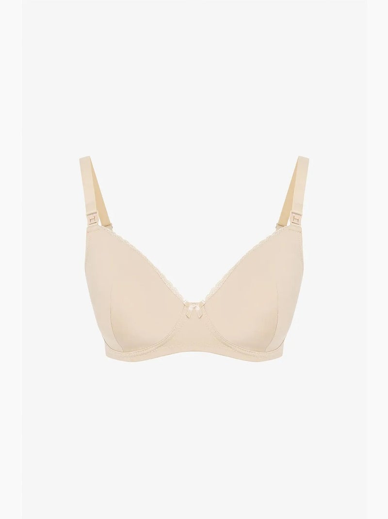 Soutien-gorge d’allaitement en maille à bretelles réglables penti Nude - Kiabi