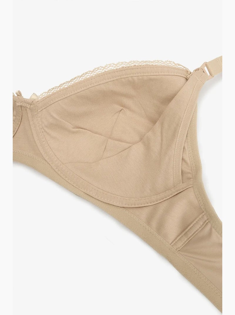 Soutien-gorge d’allaitement en maille à bretelles réglables penti Nude - Kiabi
