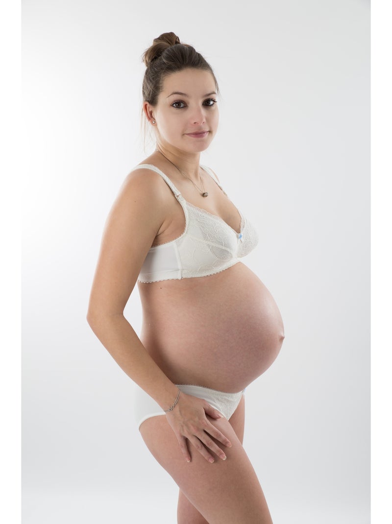 Soutien-gorge d'allaitement sans armatures AQUAMARINE 'Bogema' Blanc cassé - Kiabi