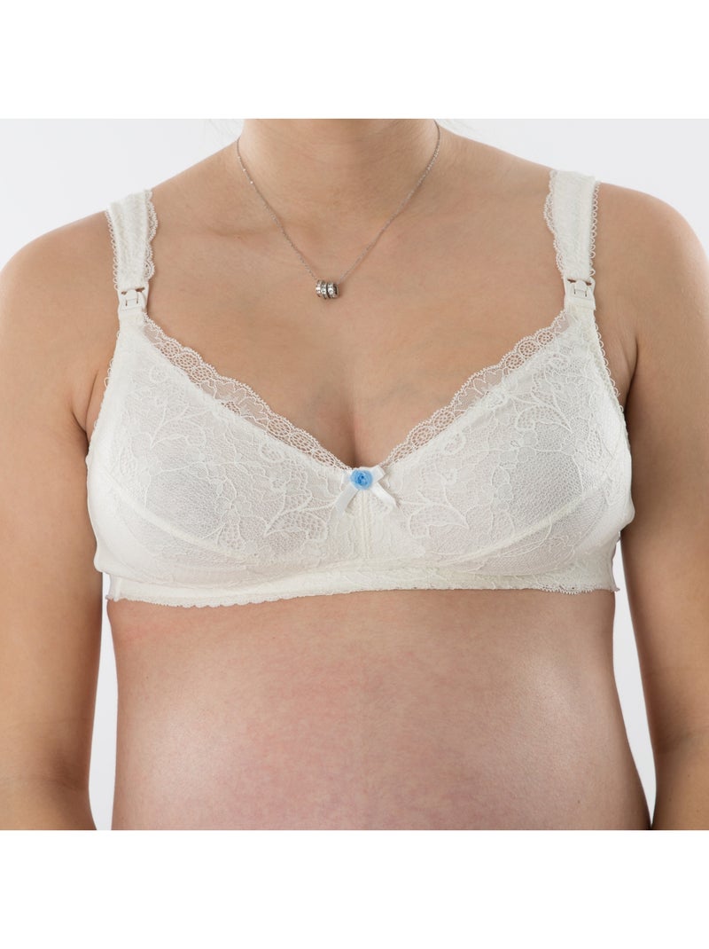 Soutien-gorge d'allaitement sans armatures AQUAMARINE 'Bogema' Blanc cassé - Kiabi