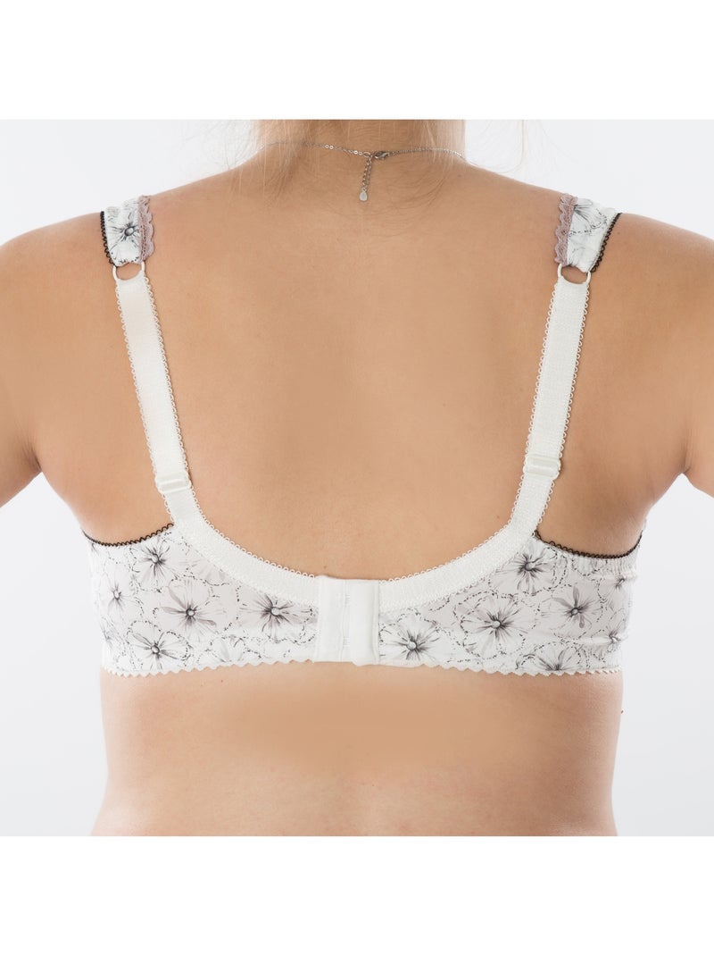 Soutien-gorge d'allaitement sans armatures LAURA 'Bogema' Blanc Argenté Gris - Kiabi