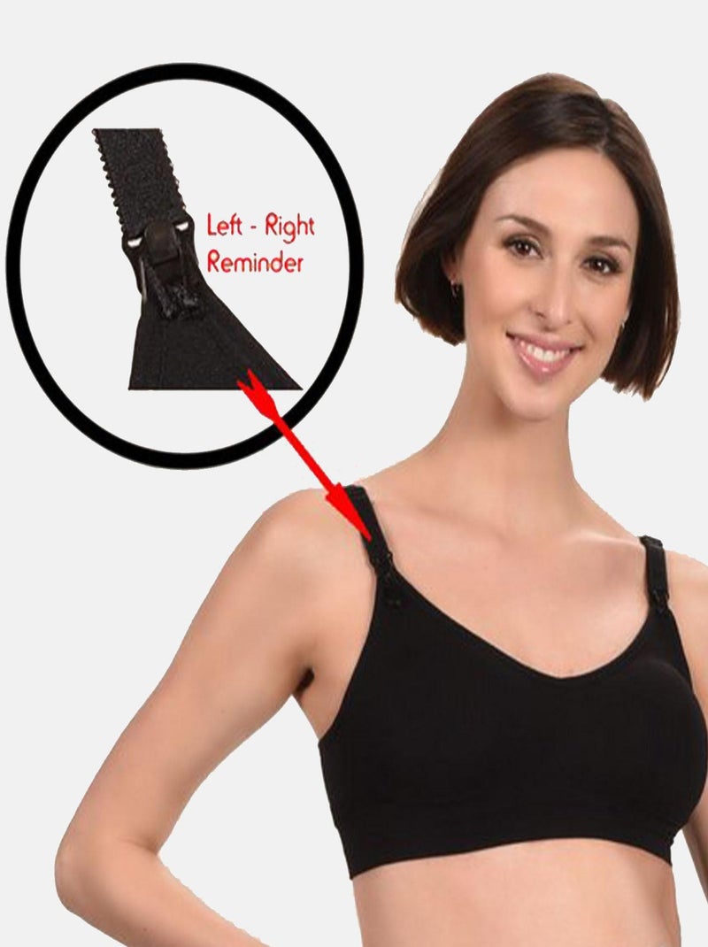 Soutien-gorge d'allaitement sans armatures (Mamsy) Noir - Kiabi