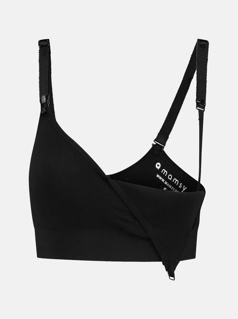 Soutien-gorge d'allaitement sans armatures (Mamsy) Noir - Kiabi