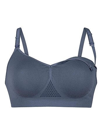 Soutien-gorge sans armature, soutien gorge d'allaitement & paddé - gris -  Kiabi