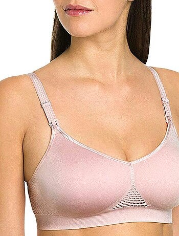 Brassiere de grossesse et d'allaitement sans armatures - rose en