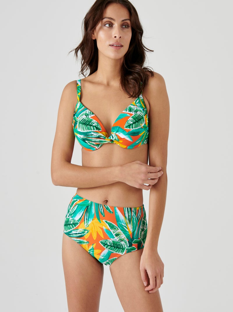 Soutien-gorge de bain à armatures imprimé tropical - Damart Vert - Kiabi