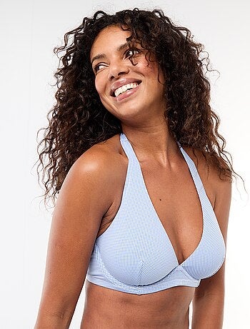 Soutien-gorge de bain bonnet D&E imprimé vichy