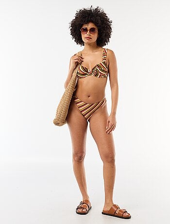 Soutien-gorge de bain en microfibre imprimée