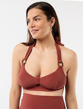 Soutien-gorge de bain maternité côtelé
