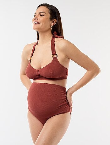 Soutien-gorge de bain maternité côtelé