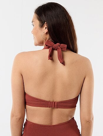 Soutien-gorge de bain maternité côtelé