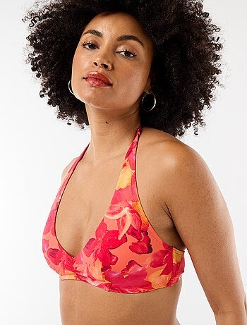 Soutien-gorge de bain print fleurs